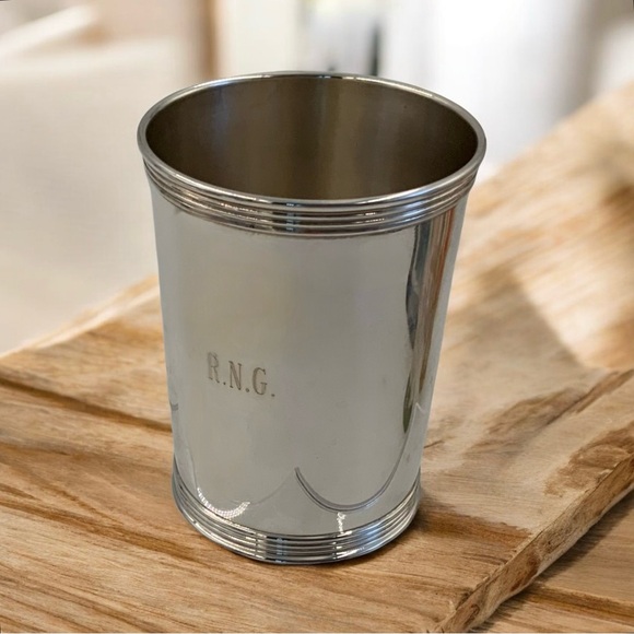 Vintage Sterling Silver Lot: Bread Tray, Bowl, Mint Julep Cup, 487 Grams, Marked - Picture 8 of 16